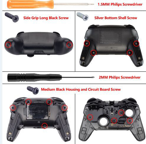 eXtremeRate Textured Red Replacement Handle Grips for Nintendo Switch Pro Controller - 3D Splashing DIY Hand Grip Shell (Controller Not Included) GRP314 - Perfect for Gaming, Customization & Enhanced Comfort
