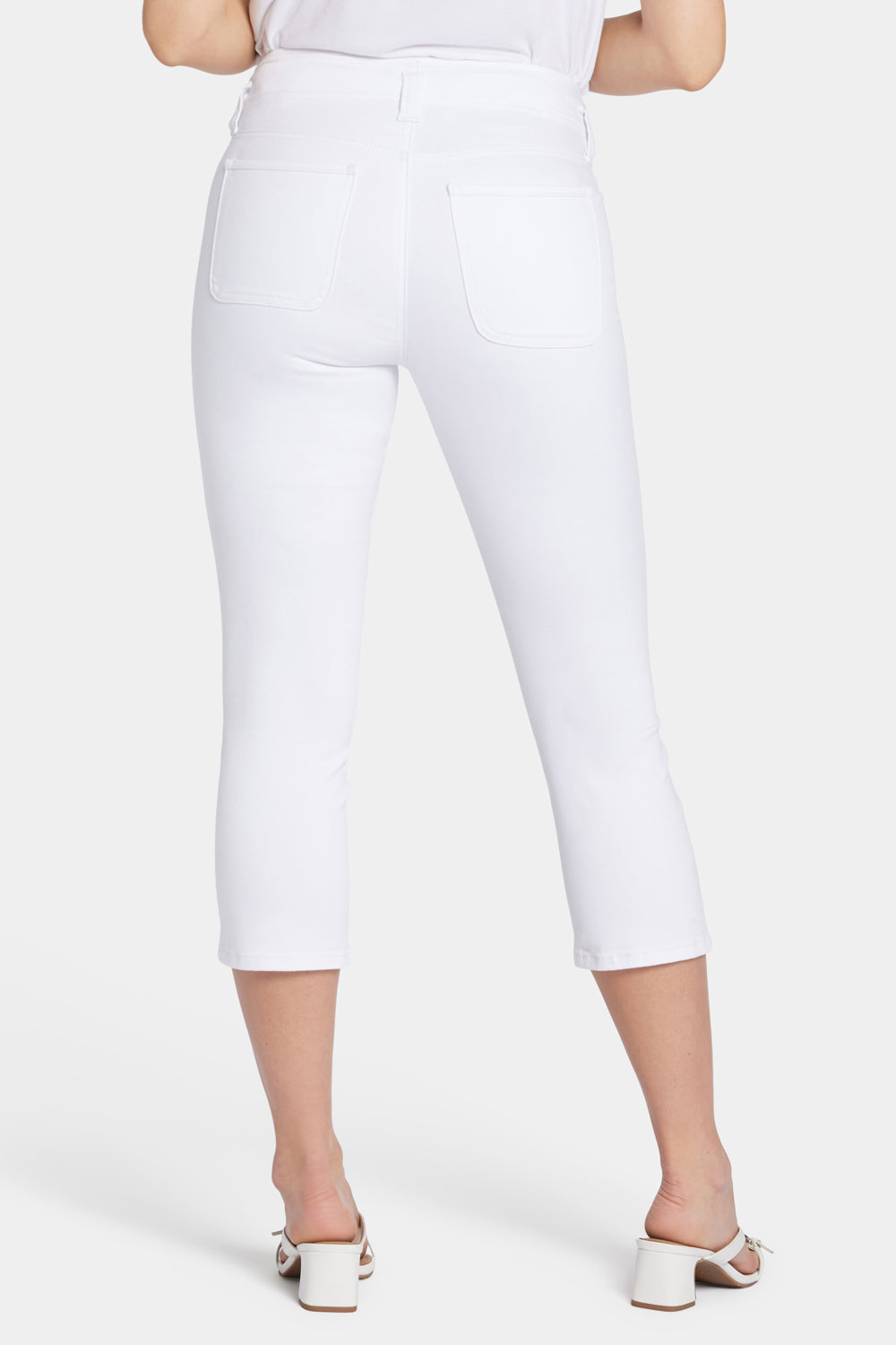 Ami Skinny Capri Jeans for Petite Women - High Waisted Stretch Denim Pants in Optic White | Perfect for Summer Outfits, Casual Wear & Travel