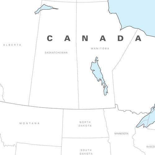 North America Coloring Map - Large 19.5