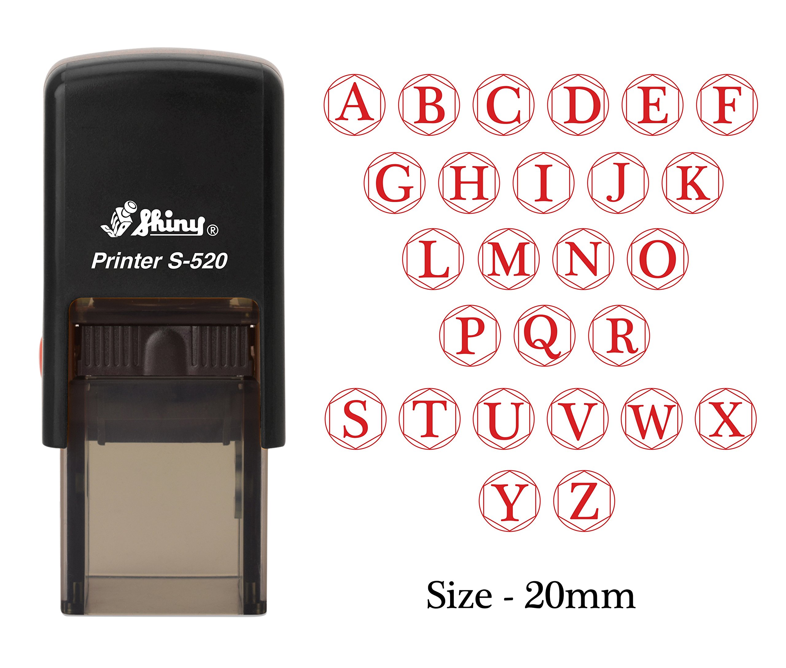 Alphabet Stamp Self-Inking for Paper & Documents - Office & Craft Use