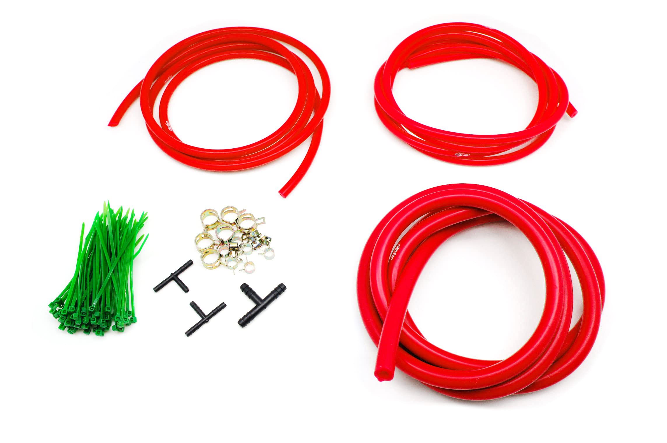 Autobahn88 High-Performance Silicone Vacuum Hose Kit for Honda Engines - Red - DIY Upgrade for Improved Performance & Aesthetics - Perfect for Car Enthusiasts & Tuners