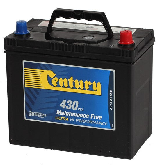 Century NS60 Car Battery - 430 CCA, NS60LSMF Replacement Battery for Reliable Starting Power | Ideal for Sedans, SUVs, and Compact Vehicles