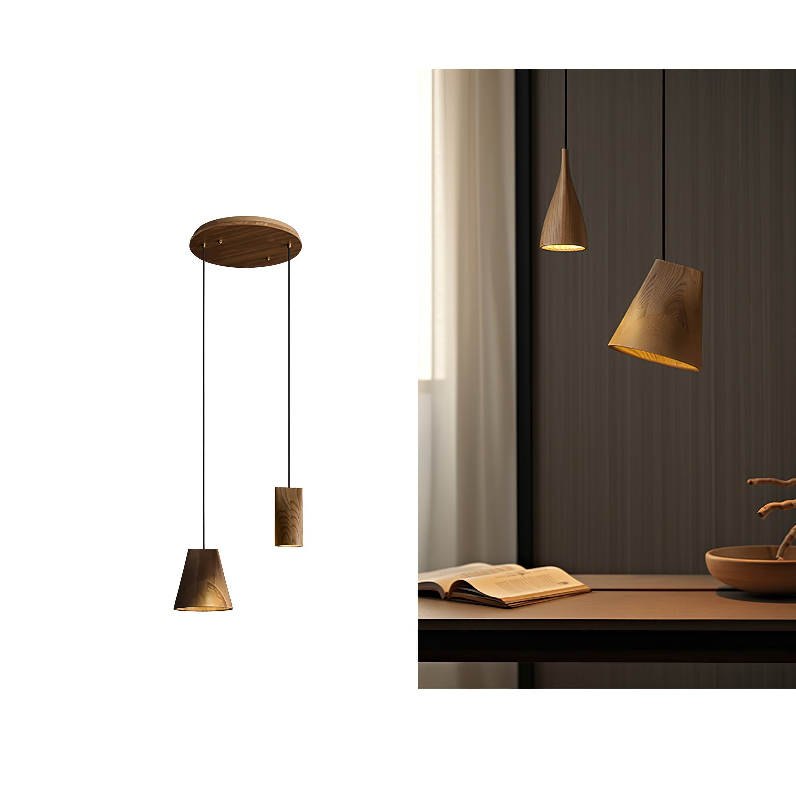 Bellwood Pendant Lamp - Modern Hanging Light Fixture for Kitchen Island, Dining Room & Bedroom | Adjustable Height, Vintage Industrial Style Ceiling Light