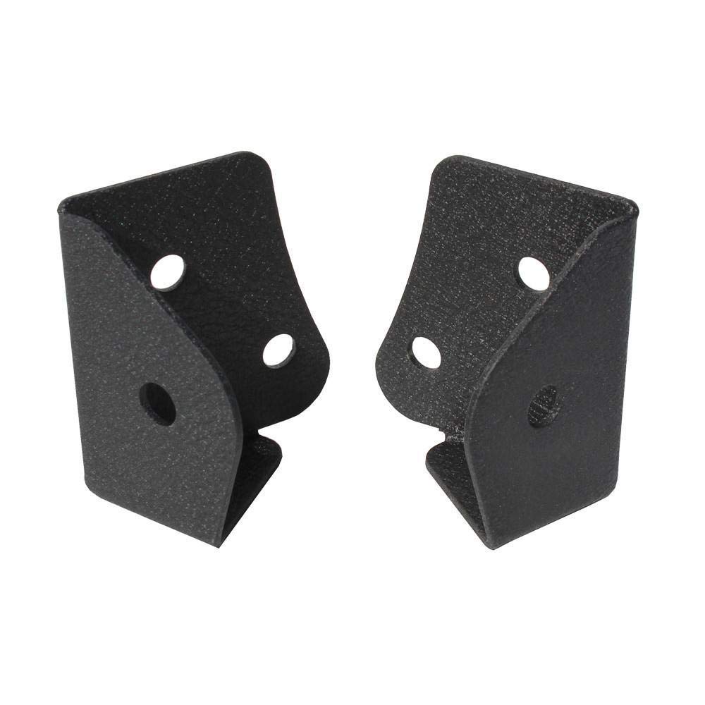 Tuff Stuff Heavy-Duty Windshield Light Mounting Brackets - 2 Pack Steel Black Brackets for Off-Road LED Light Bars & Spotlights | Perfect for Jeep, Truck & ATV Night Driving