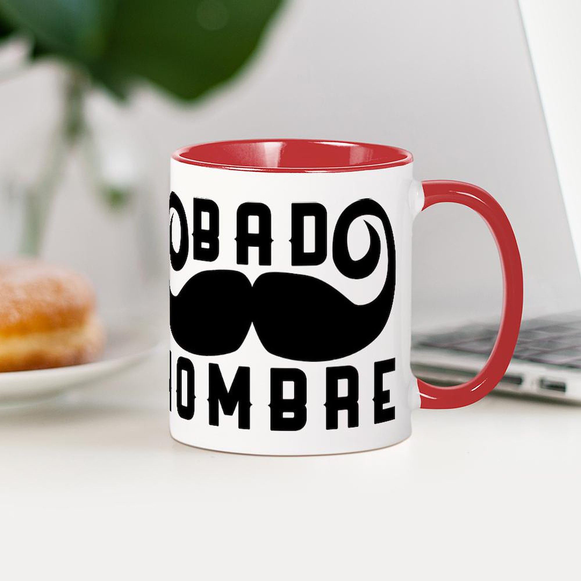 Bad Hombre 11 oz (325 ml) Ceramic Coffee Mug - Funny Spanish Slogan Cup for Office, Home & Gifts - Durable White Coffee Cup for Hot Beverages