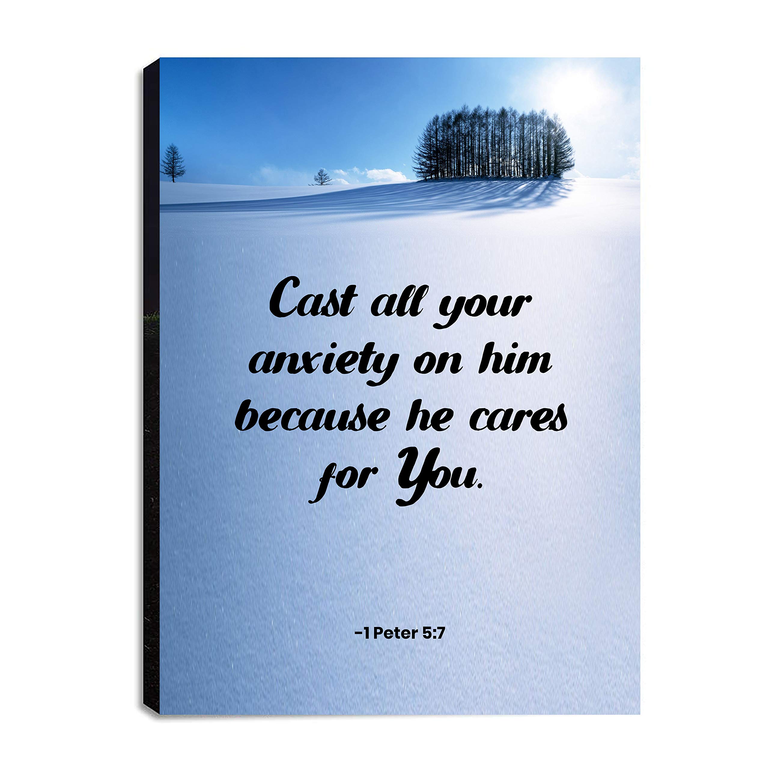 30x40in Christian Canvas Wall Art with Bible Verses & Prayers - Inspirational Scripture Home Decor for Living Room, Bedroom & Kitchen - Ready to Hang Religious Wall Art for Faith-Based Interior Design