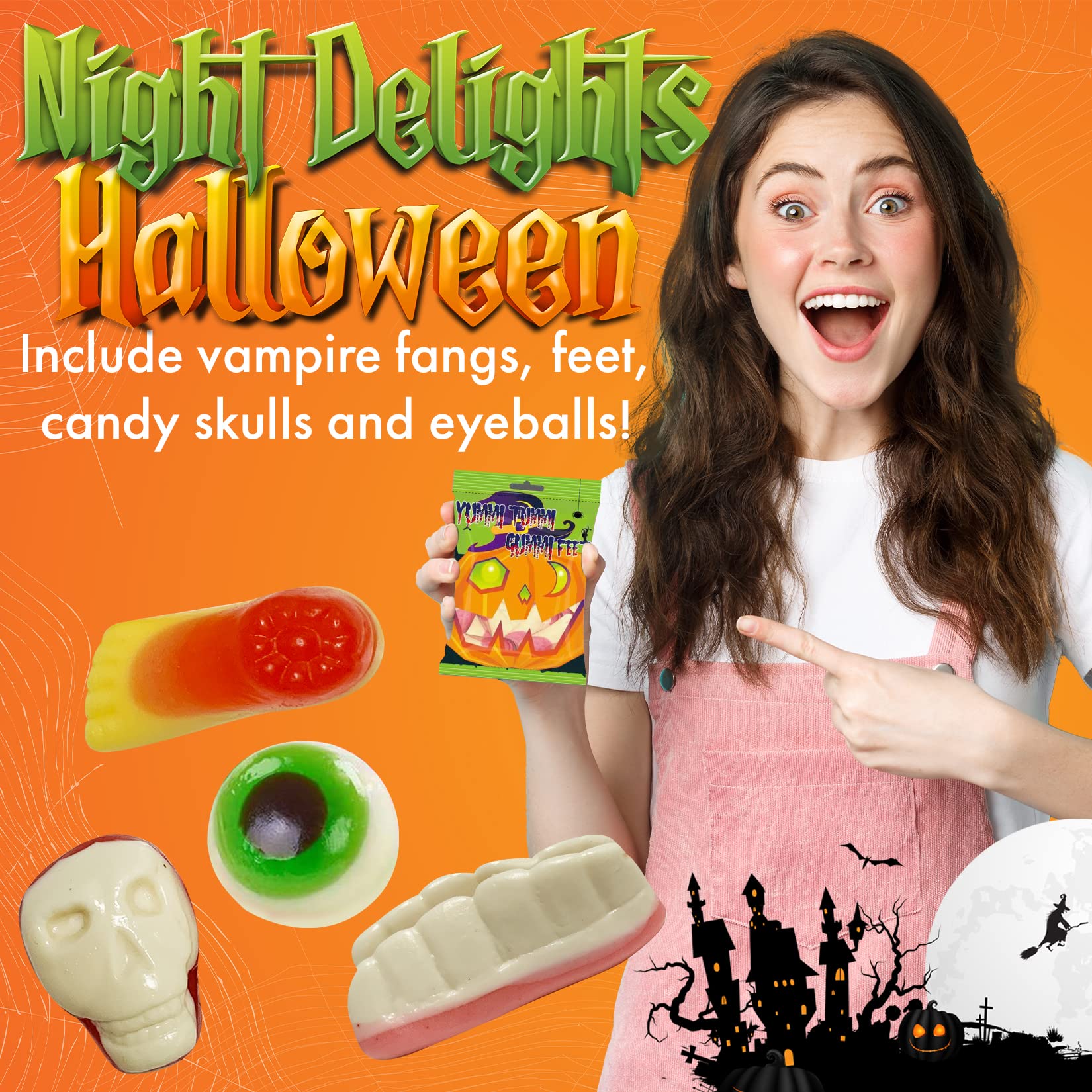 Fusion Select Halloween Eyeball Gummy Candy - 1 Pack Spooky Chewy Gummies for Trick or Treat, Scary Party Favors & Novelty Snacks | Perfect for Halloween Parties, Trick-or-Treating & Spooky Movie Nights