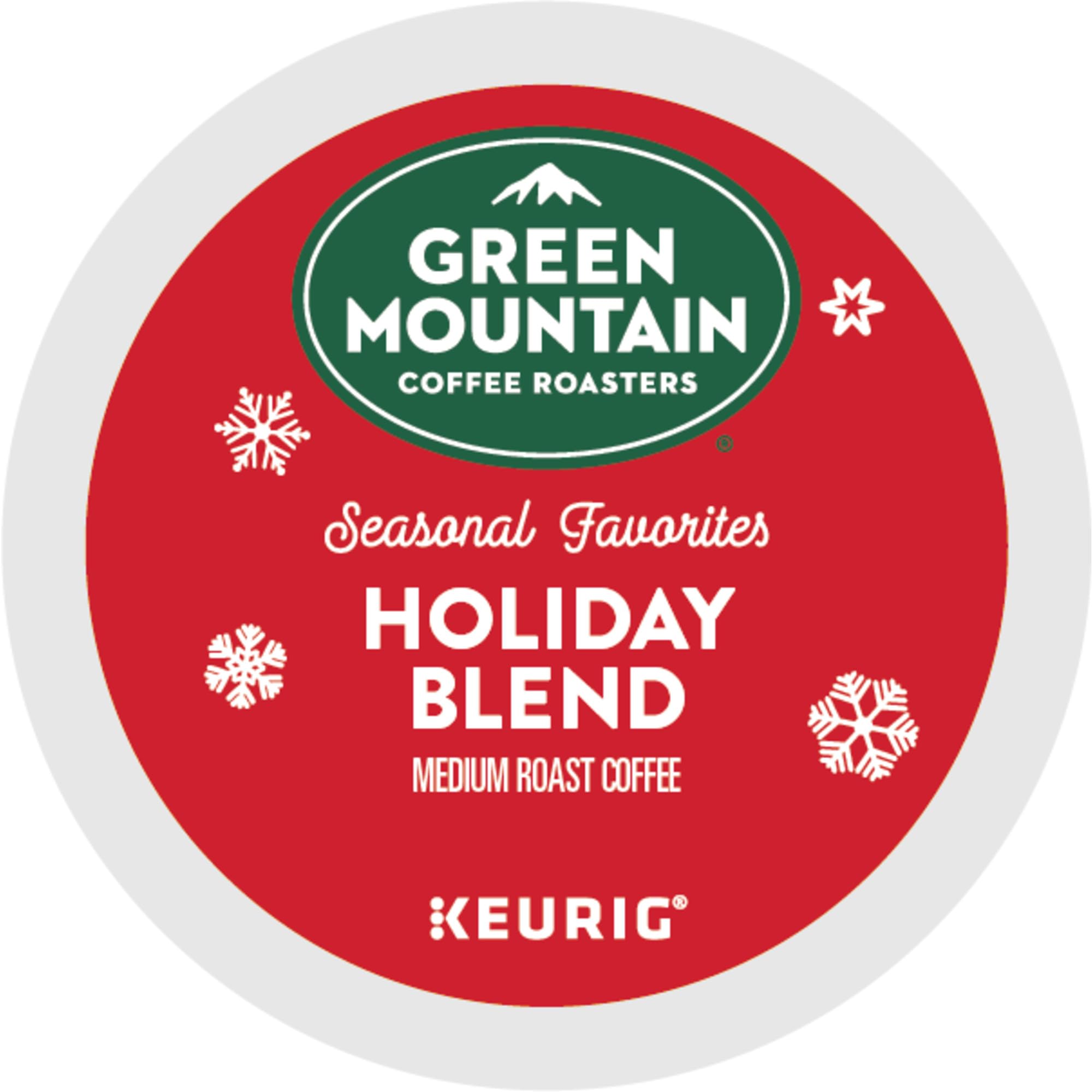 Green Mountain Coffee Roasters Holiday Blend K-Cups - 10 Count Single Serve Coffee Pods for Keurig Brewers - Perfect for Christmas Morning & Winter Gatherings