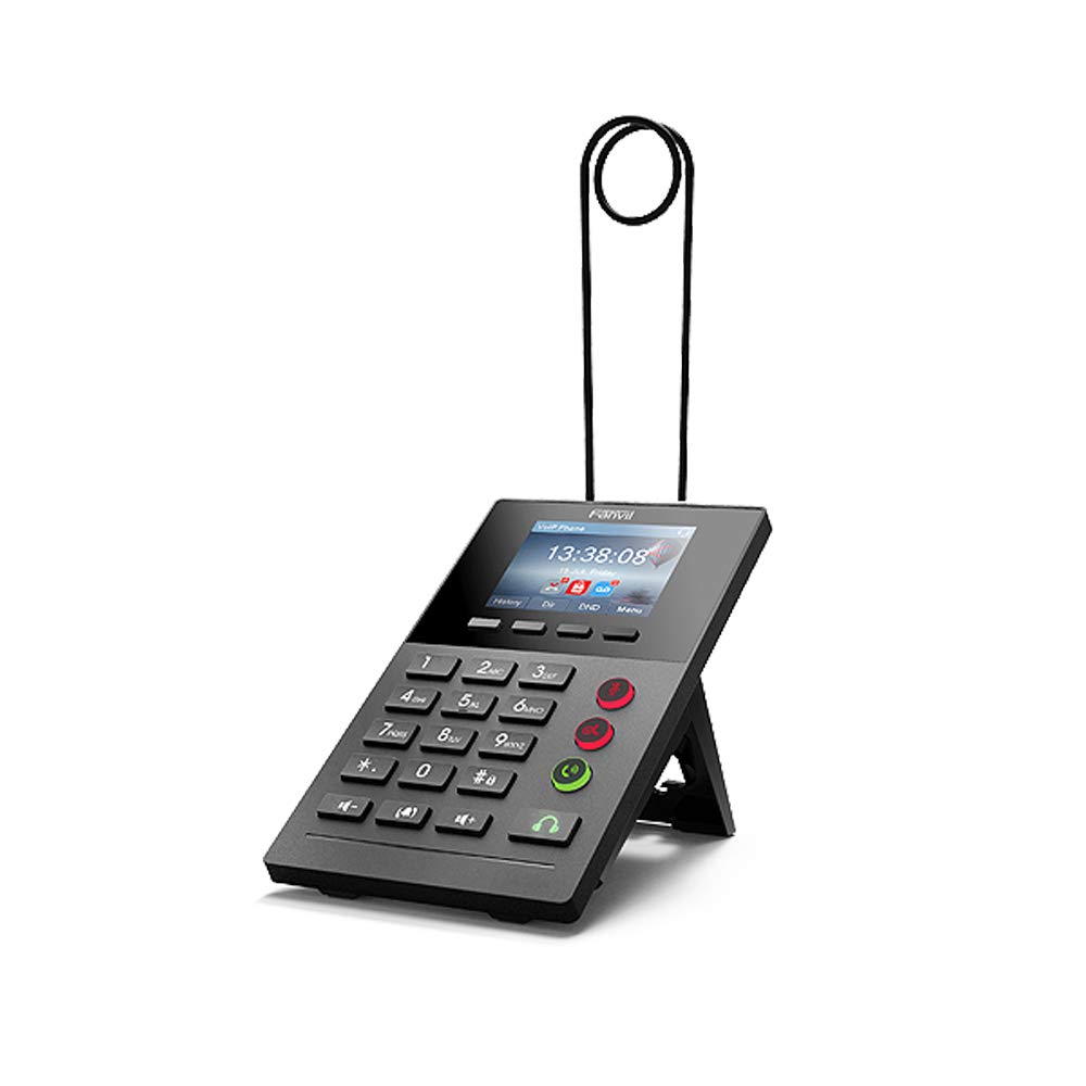 Fanvil X2P Professional VoIP Call Center IP Phone with PoE, 2 SIP Lines, Color LCD Display & HT201 Mono Headset - Ideal for Office, Business, and Customer Support Teams