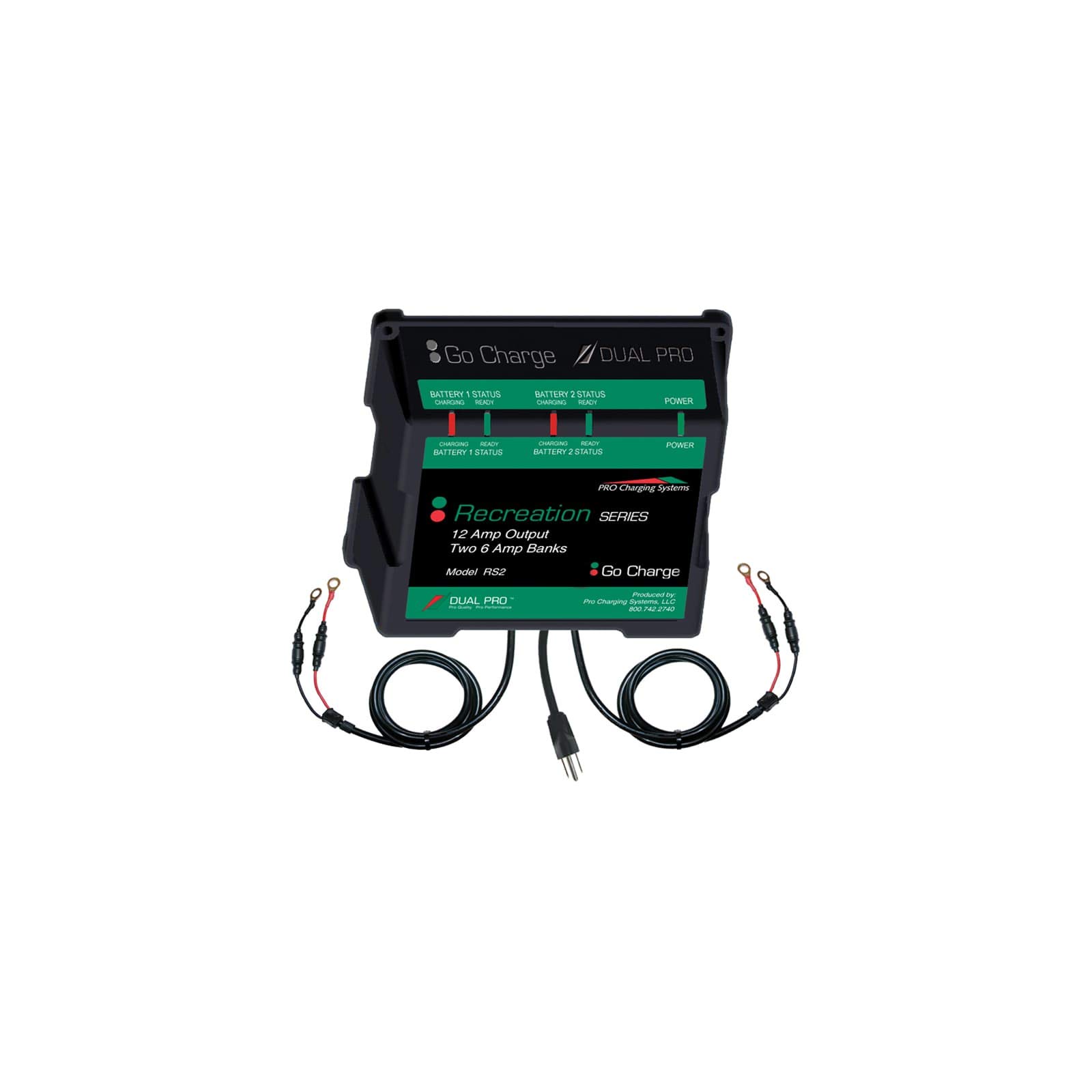 Dual Pro Recreational Series Battery Charger - 12V/24V Marine, RV, ATV, Motorcycle Smart Charger - Perfect for Boating, Camping & Outdoor Adventures