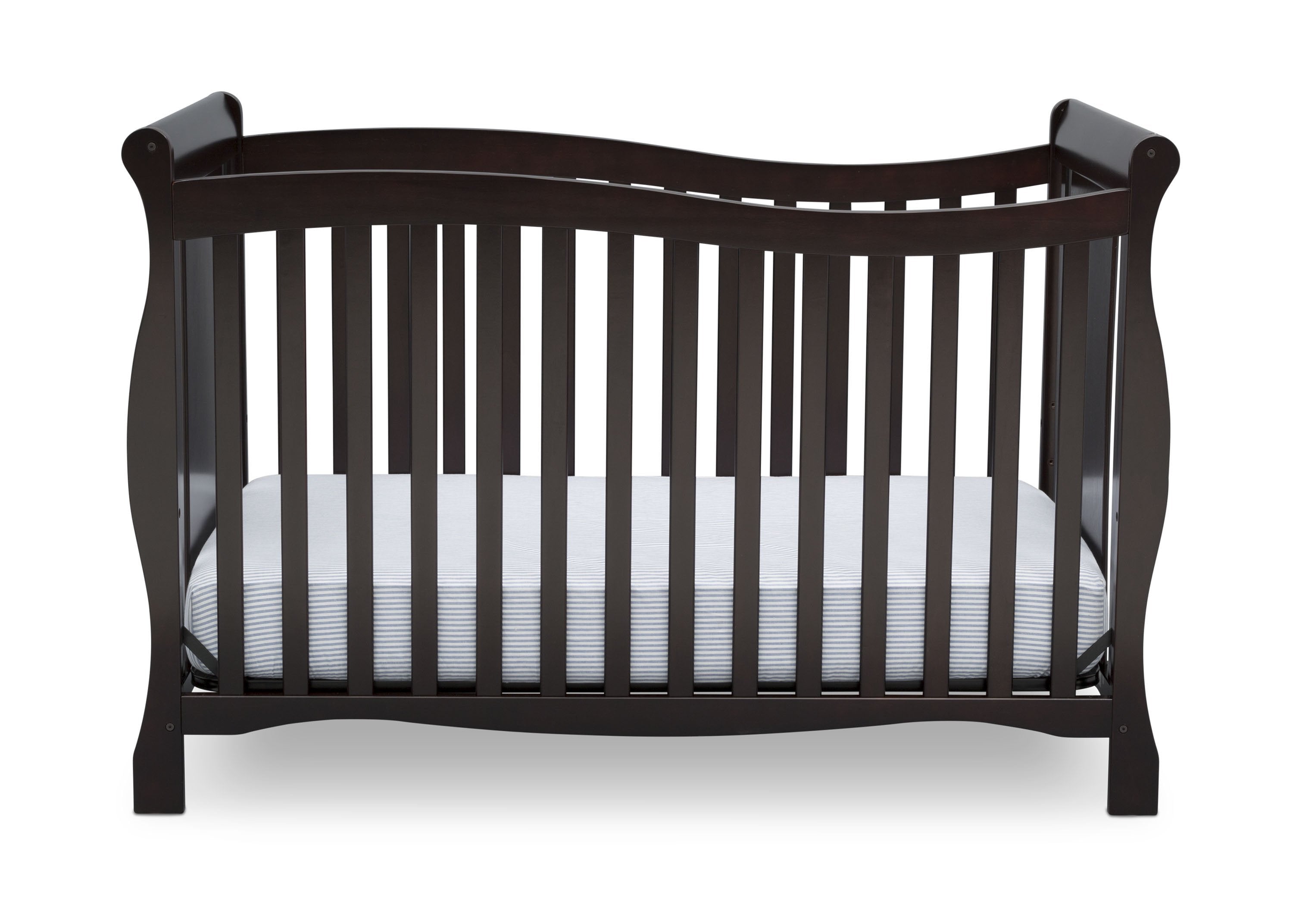 Brookside 4-in-1 Convertible Baby Crib - White Nursery Furniture for Newborn to Toddler Bed | Perfect for Modern Nursery, Bedroom & Daycare Use