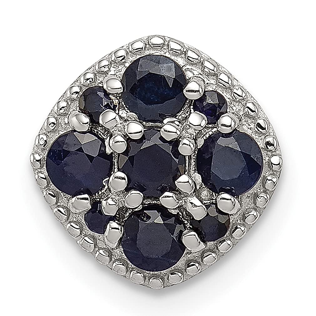 925 Sterling Silver Sapphire Square Pendant Necklace for Women - Elegant Gemstone Jewelry Gift for Her - Perfect for Birthday, Anniversary & Valentine's Day Gifts