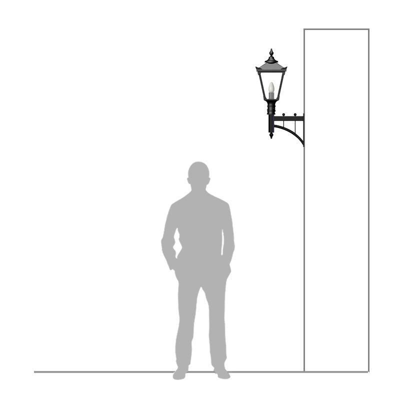 Beaconsfield 1Lt Outdoor Wall Lamp - Durable Cast Iron Exterior Light Fixture for Porch, Garden & Patio Lighting