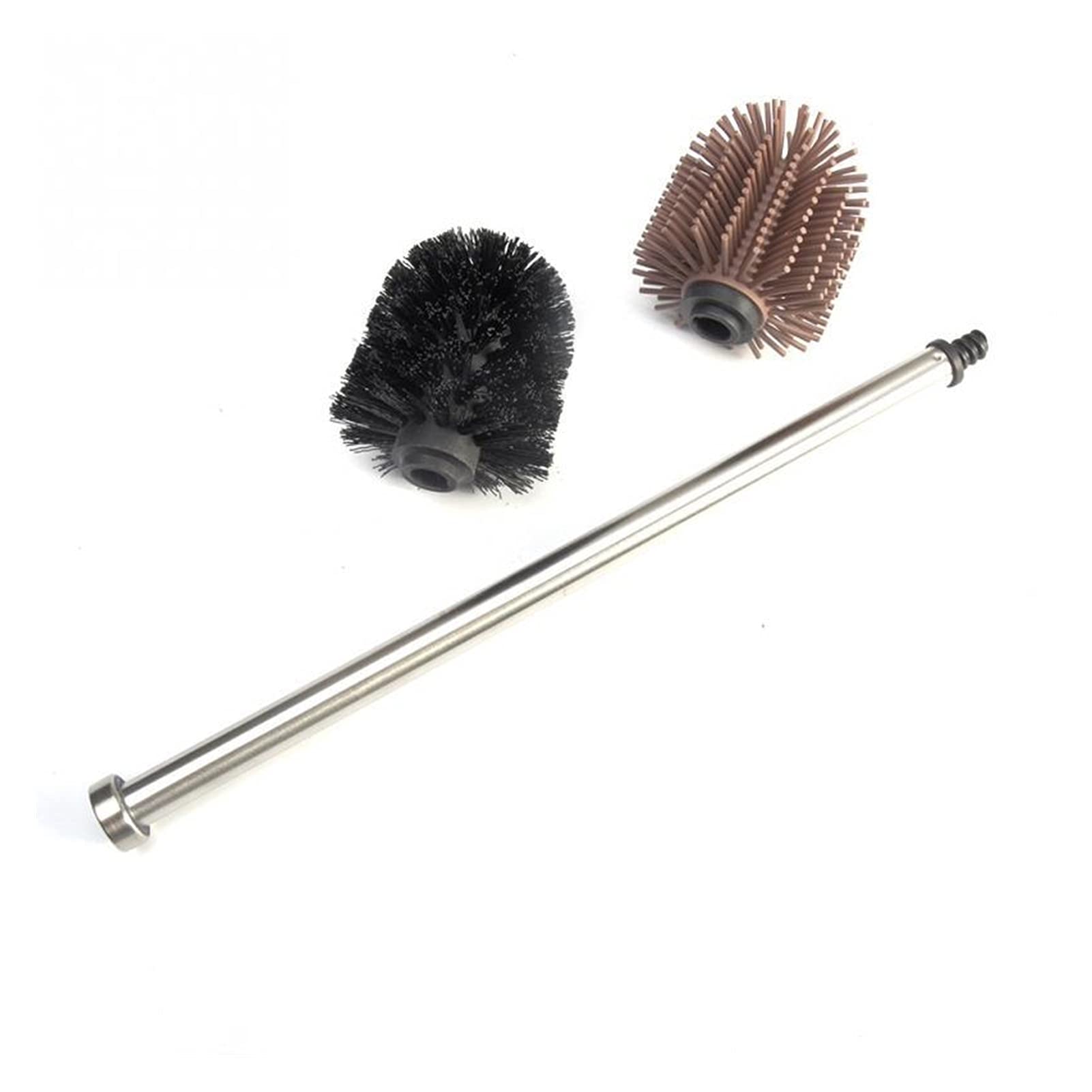 Silicone Toilet Brush with Long Handle - Durable Stainless Steel Cleaning Tool for Bathroom, Home & Travel Use - Easy to Replace & Portable Scrubber for Deep Cleaning Stains