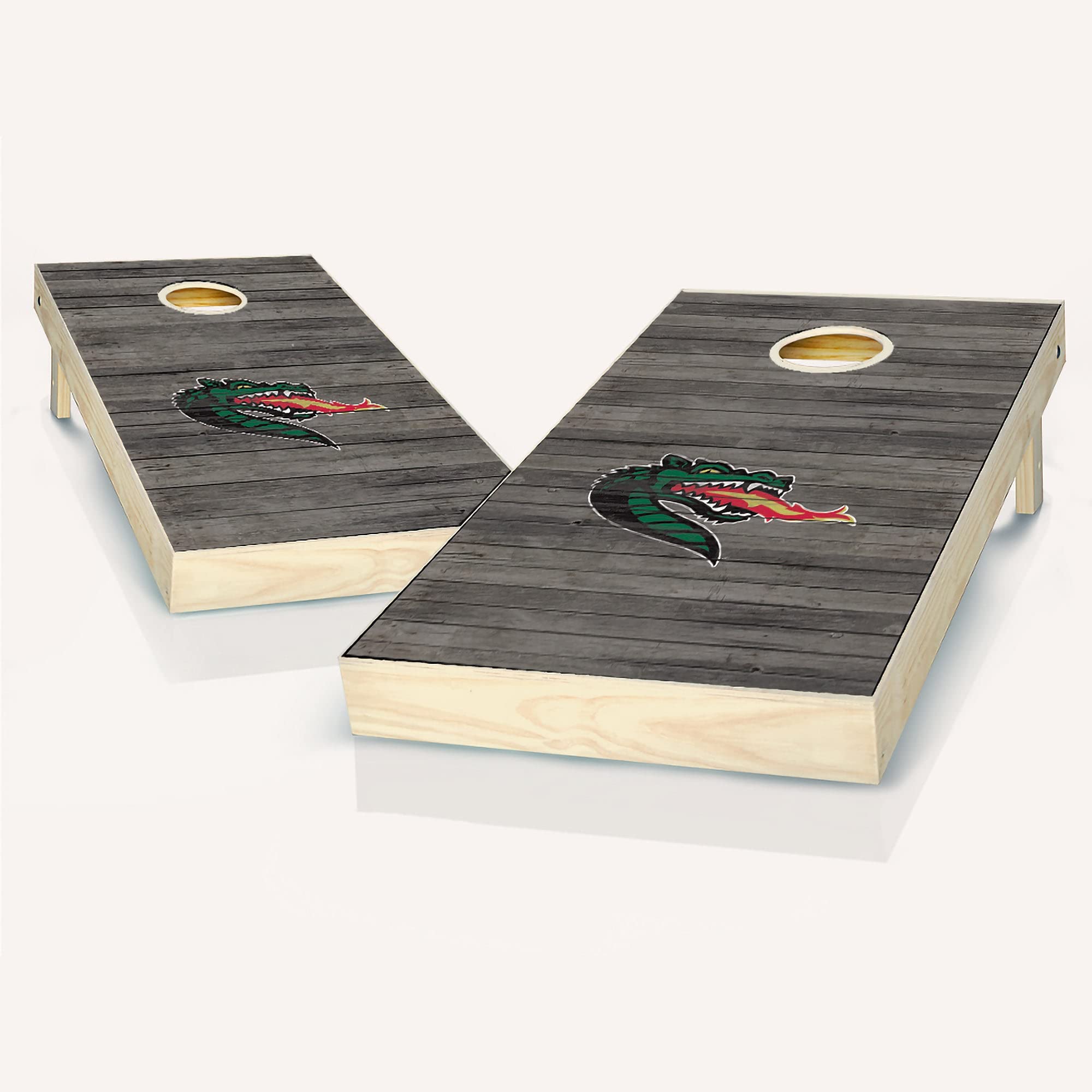 Premium Distressed Cornhole Game Set - 2 Wooden Boards & 8 Bean Bags for Outdoor Parties, Tailgating, Backyard Fun - Classic American Yard Game for Adults & Kids