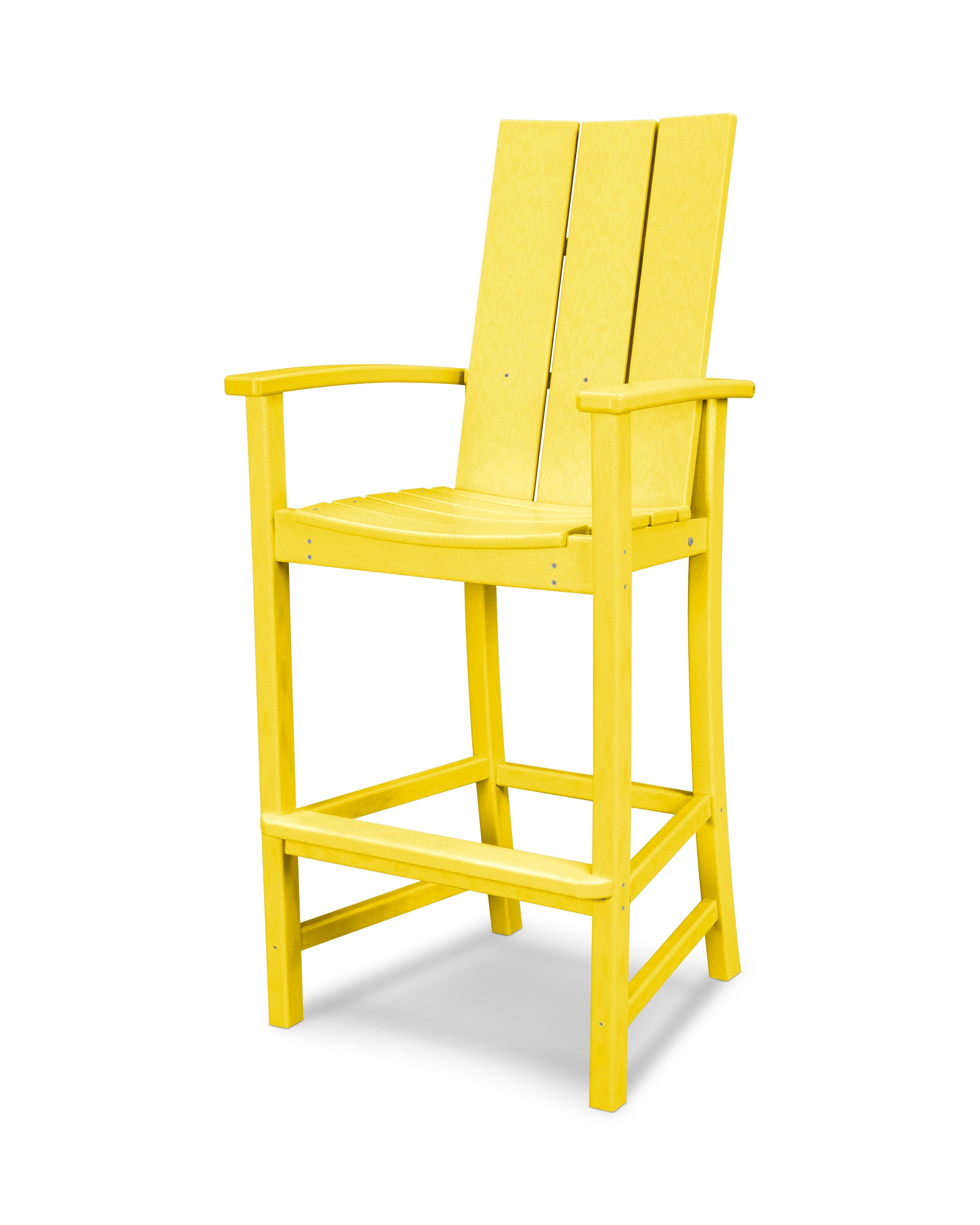 POLYWOOD Modern Adirondack Bar Chair - Outdoor Patio Furniture, All-Weather Resin Wicker Bar Stool for Backyard, Poolside & Deck - Comfortable & Durable (Set of 2)