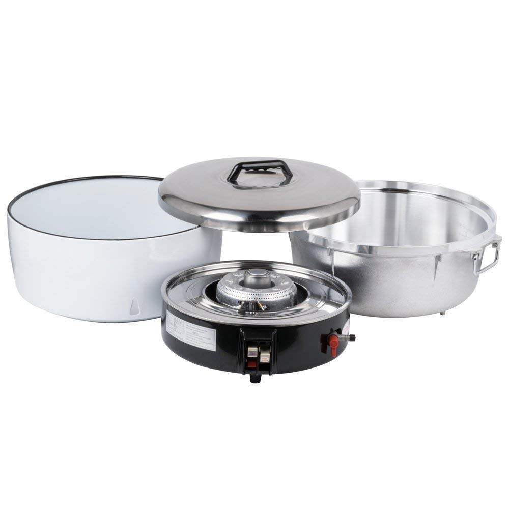 GRCNAT 14,000 BTU Natural Gas Rice Cooker - 110 Cup (55 Cup Raw) Capacity for Large Families & Catering | Perfect for Outdoor Cooking, Camping & Commercial Kitchens