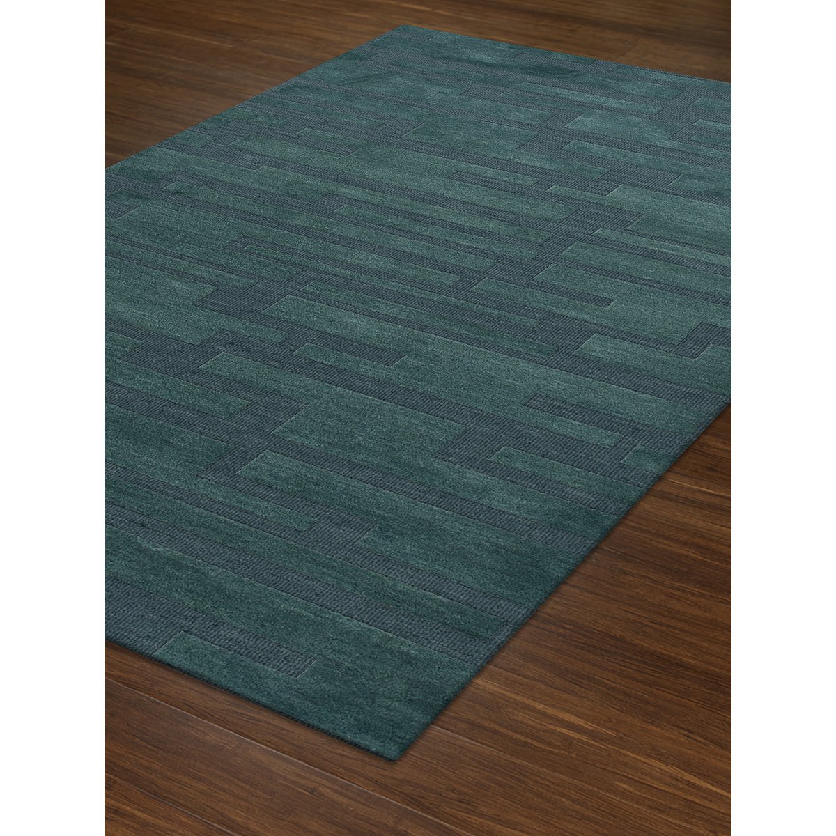 Dalyn Rugs Dover DV6 Area Rug - 8' x 10' Teal Blue Modern Geometric Design - Perfect for Living Room, Bedroom or Office Decor