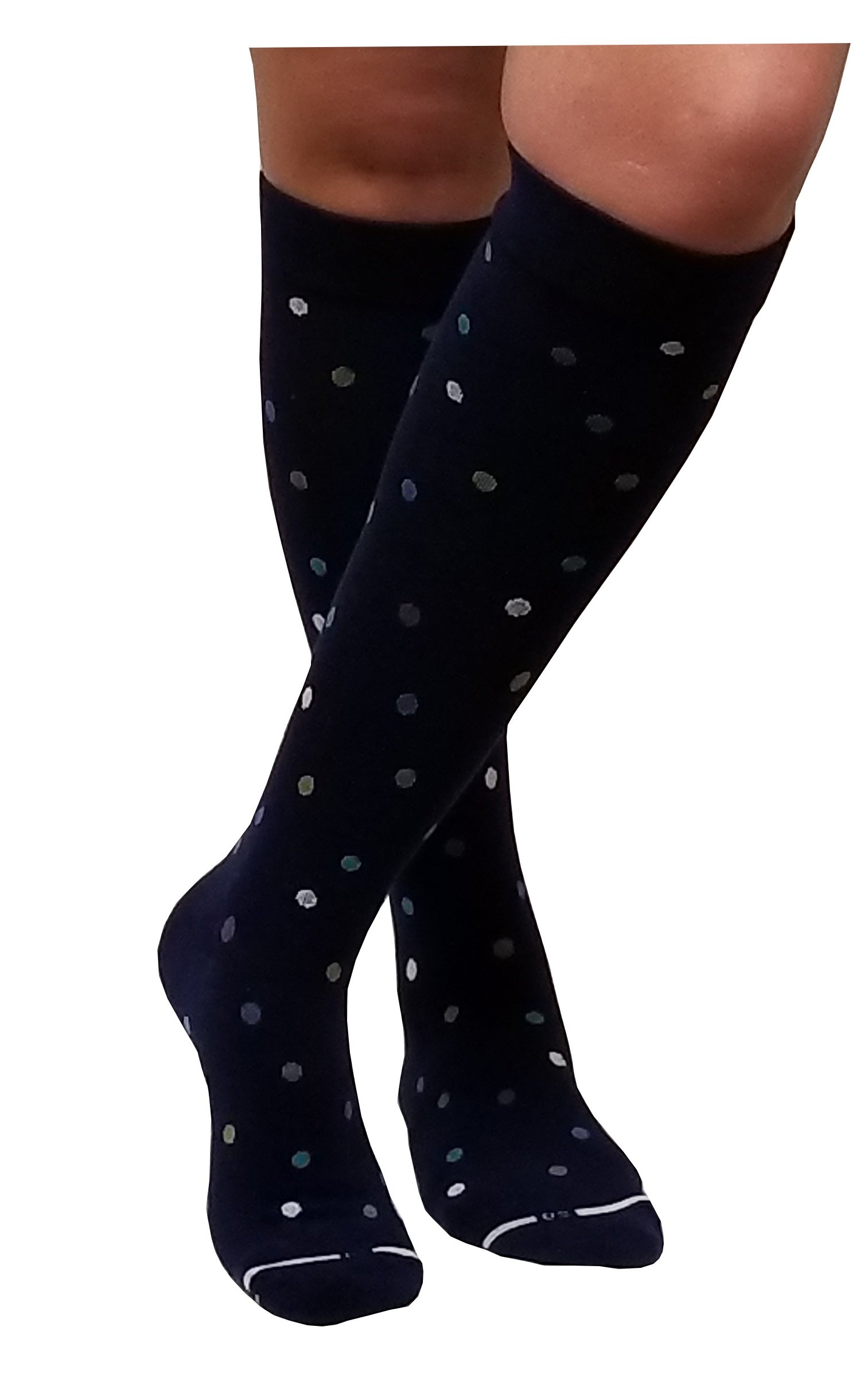 Differenttouch 6 Pairs Women's Graduated Compression Knee High Socks for Running, Travel & Work - Improve Circulation & Reduce Swelling
