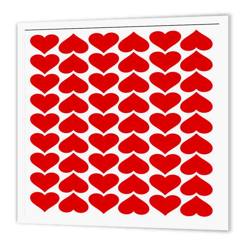 3D Rose HT-38189-3 Red Hearts on White Heat Transfer Vinyl - 10