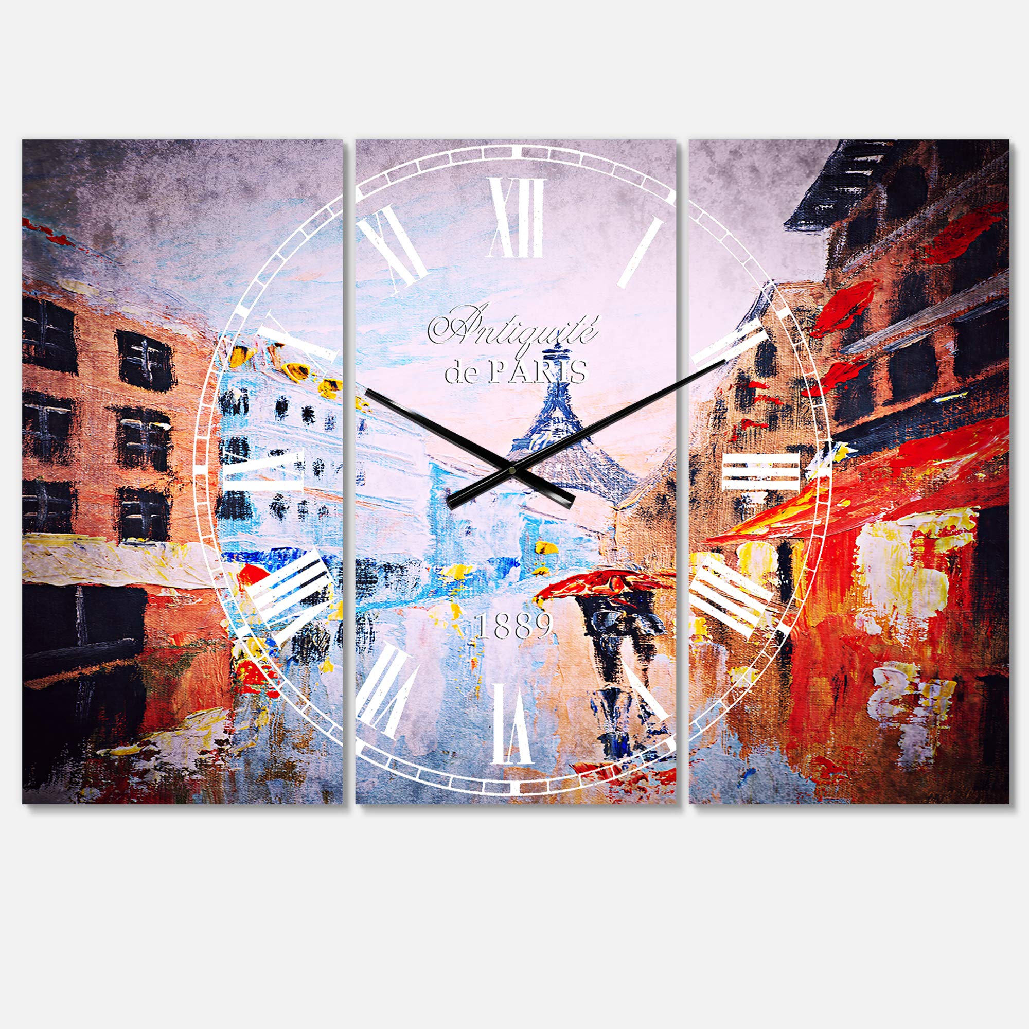 Designart The Lovers The Dreamers & Me Modern Round Metal Wall Clock - Contemporary Circle Wall Art for Home, Living Room, Bedroom & Office Decor | Perfect for Boho, Minimalist & Mid-Century Modern Interiors