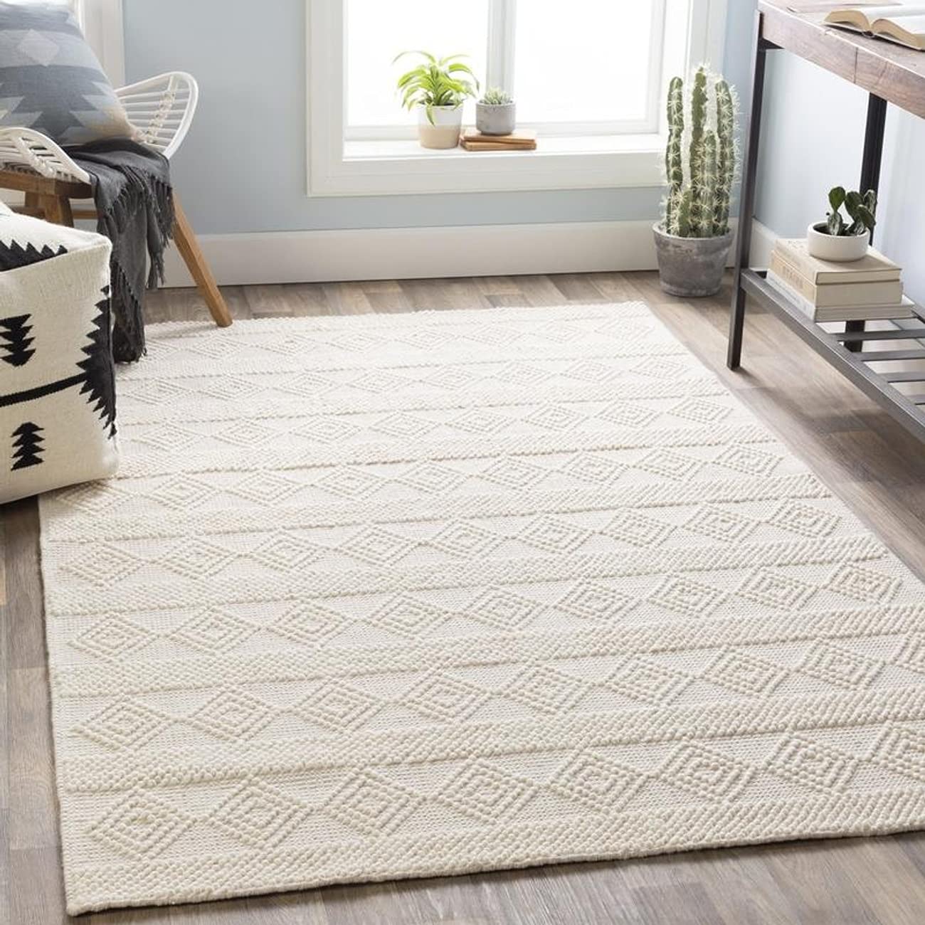 Mark&Day 2x8 Colville Bohemian Runner Rug - White Global Design for Hallway, Bedroom & Kitchen - Non-Slip 2'6