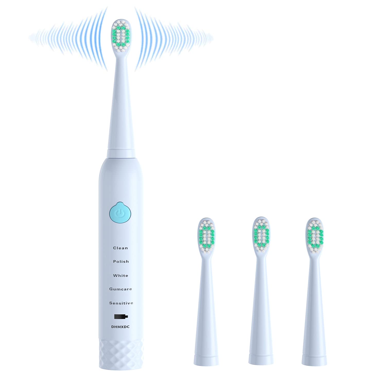 Sonic Electric Toothbrush for Kids & Adults - 5 Cleaning Modes with 2-Minute Smart Timer, Rechargeable Ultrasonic Toothbrush with 4 Replacement Brush Heads | Perfect for Family Oral Care & Travel Use