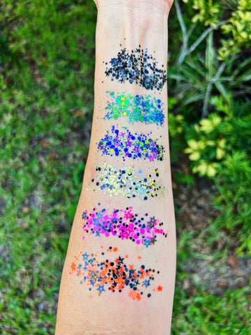 NOCTURNAL GLEAM Glitter Cream Palette - Long-Lasting Shimmer & Sparkle for Eyes, Face & Body - Perfect for Parties, Festivals & Night Out Makeup