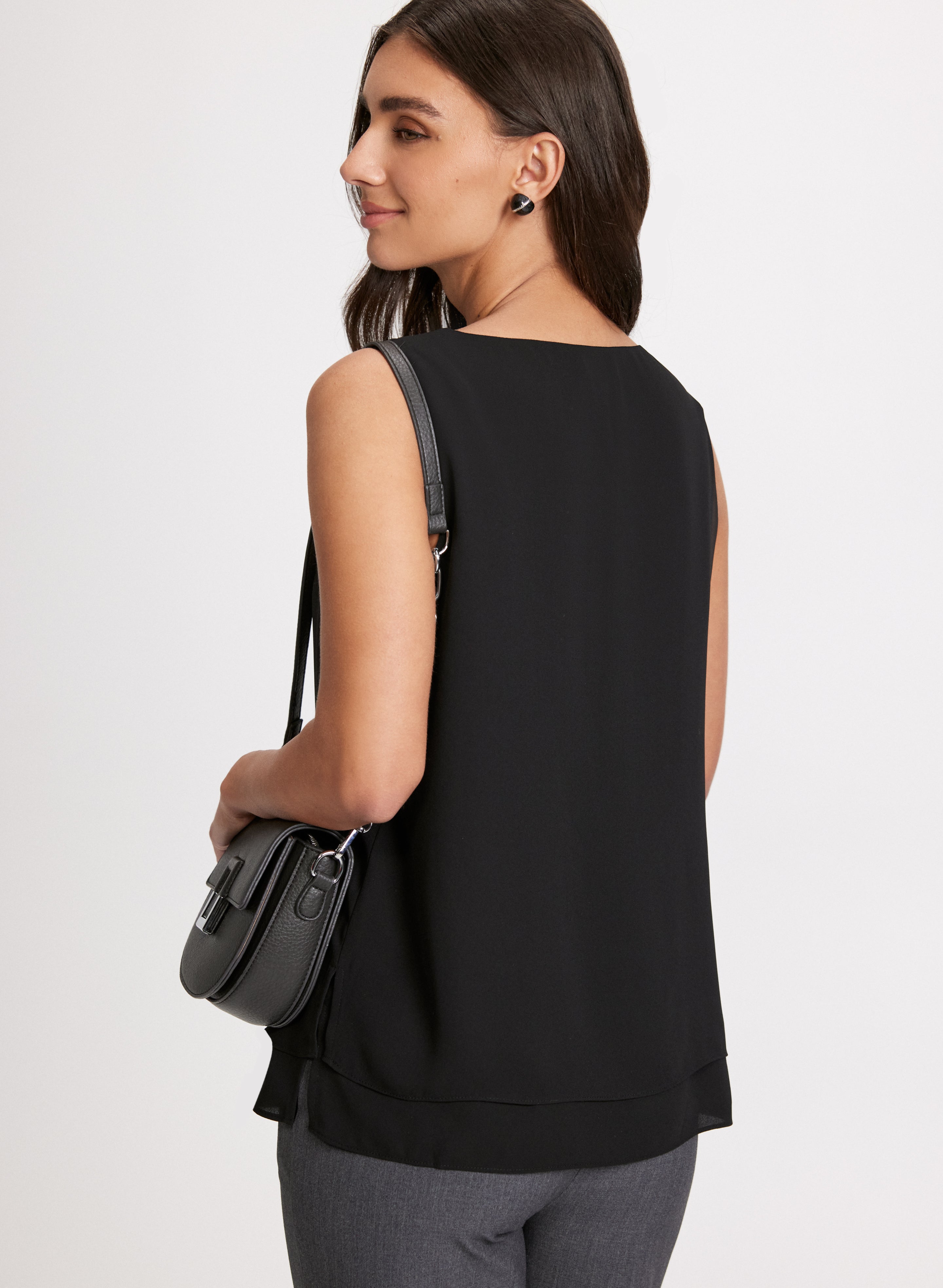 Essential Sleeveless Blouse for Women - Lightweight Summer Tank Top, Breathable Casual Shirt - Perfect for Office, Travel & Outdoor Activities