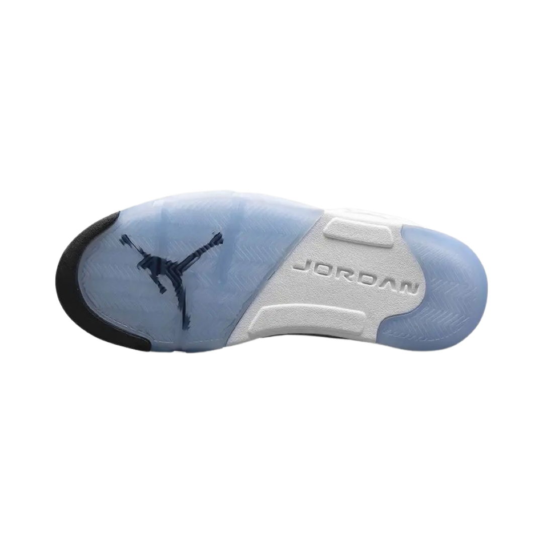 Air Jordan 5 Retro Men's Basketball Shoes - White Metallic Silver for Streetwear & Sneaker Collection | Perfect for Casual Wear, Gym & Sports