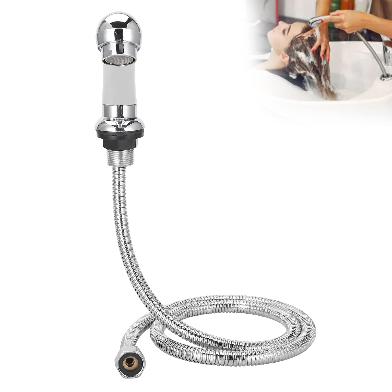 Portable Shampoo Bed Faucet Kit - Adjustable Handheld Shower Head with Sprayer Hose for Hair Washing - Ideal for Bedridden Patients, Elderly Care & Salon Use