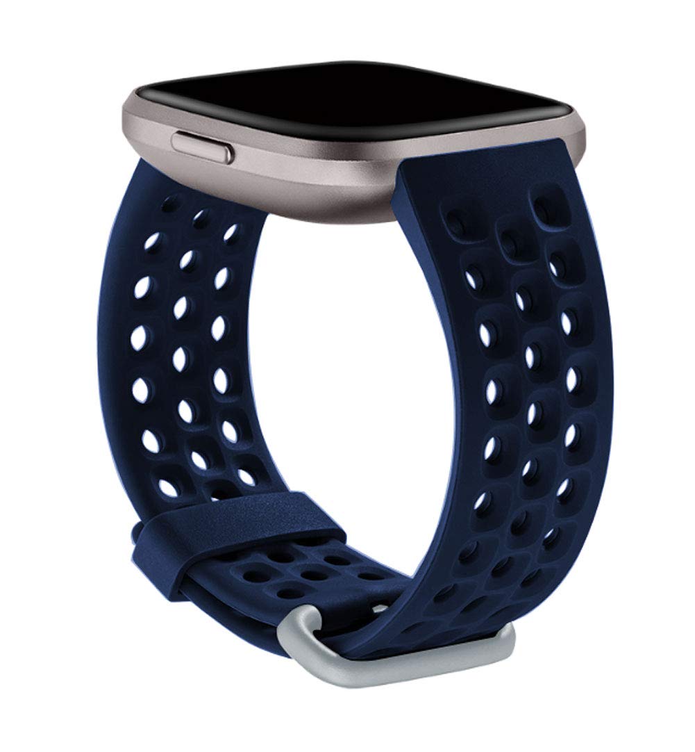 Breathable Sport Bands Compatible with Fitbit Versa 2/Versa/Versa Lite - Replacement Wristbands for Women & Men (Small/Large) - Perfect for Running, Gym Workouts & Daily Fitness Tracking
