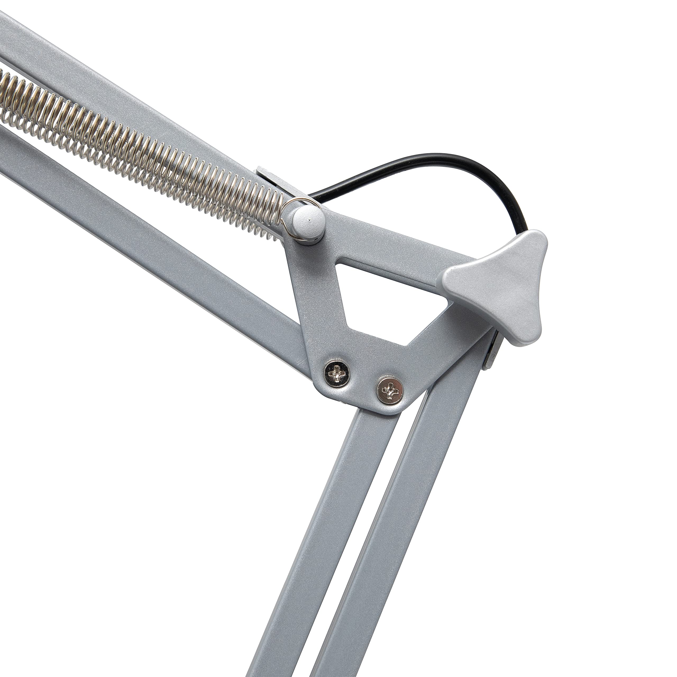 MAULstudy Adjustable Metal LED Desk Lamp - Flexible Clamp Light for Office, Study & Workshop | High Quality Eye-Protecting Task Lighting | Silver Modern Desk Lamp Without Bulb | Perfect for Reading, Writing & Detailed Work