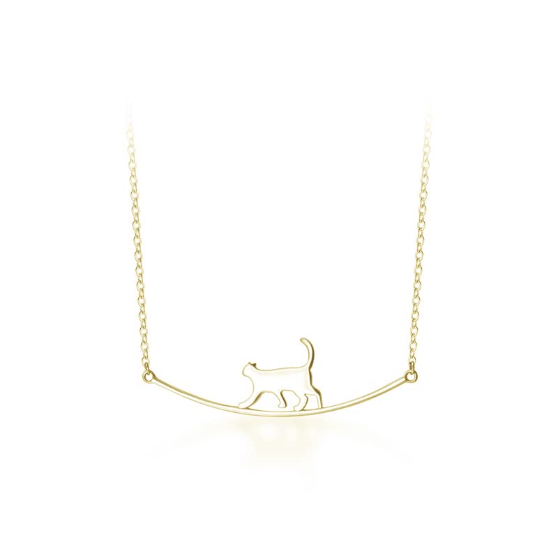 Elegant Cat Moon Necklace for Women & Teen Girls - Dainty Cat Pendant Jewelry, Perfect Gift for Birthday, Christmas & Valentine's Day - 465B | Ideal for Casual Wear, Date Nights & Friendship Gifts