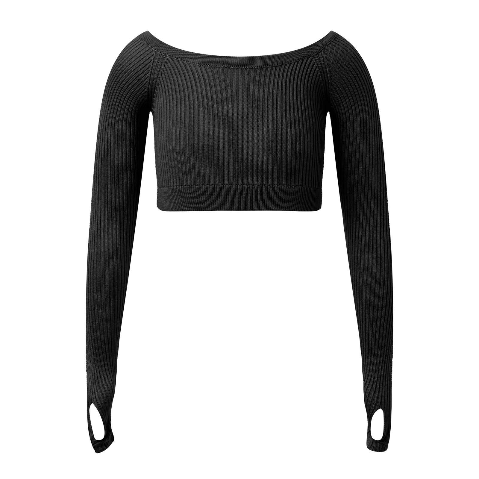FEESHOW Girls Long Sleeve Knit Ballet Wrap Cardigan - Cropped Pullover Sweater for Dance Class, Performance & Casual Wear - Toddler to Kids Sizes