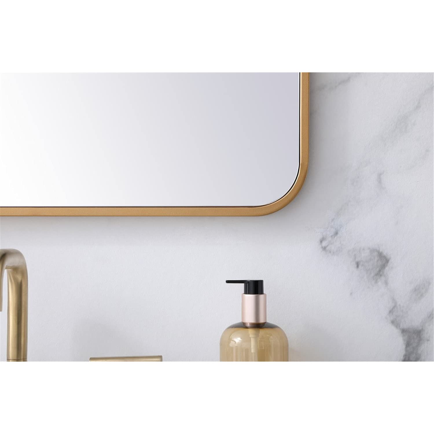 Elegant Brass Metal Mirror 24x32 - Home & Office Decor