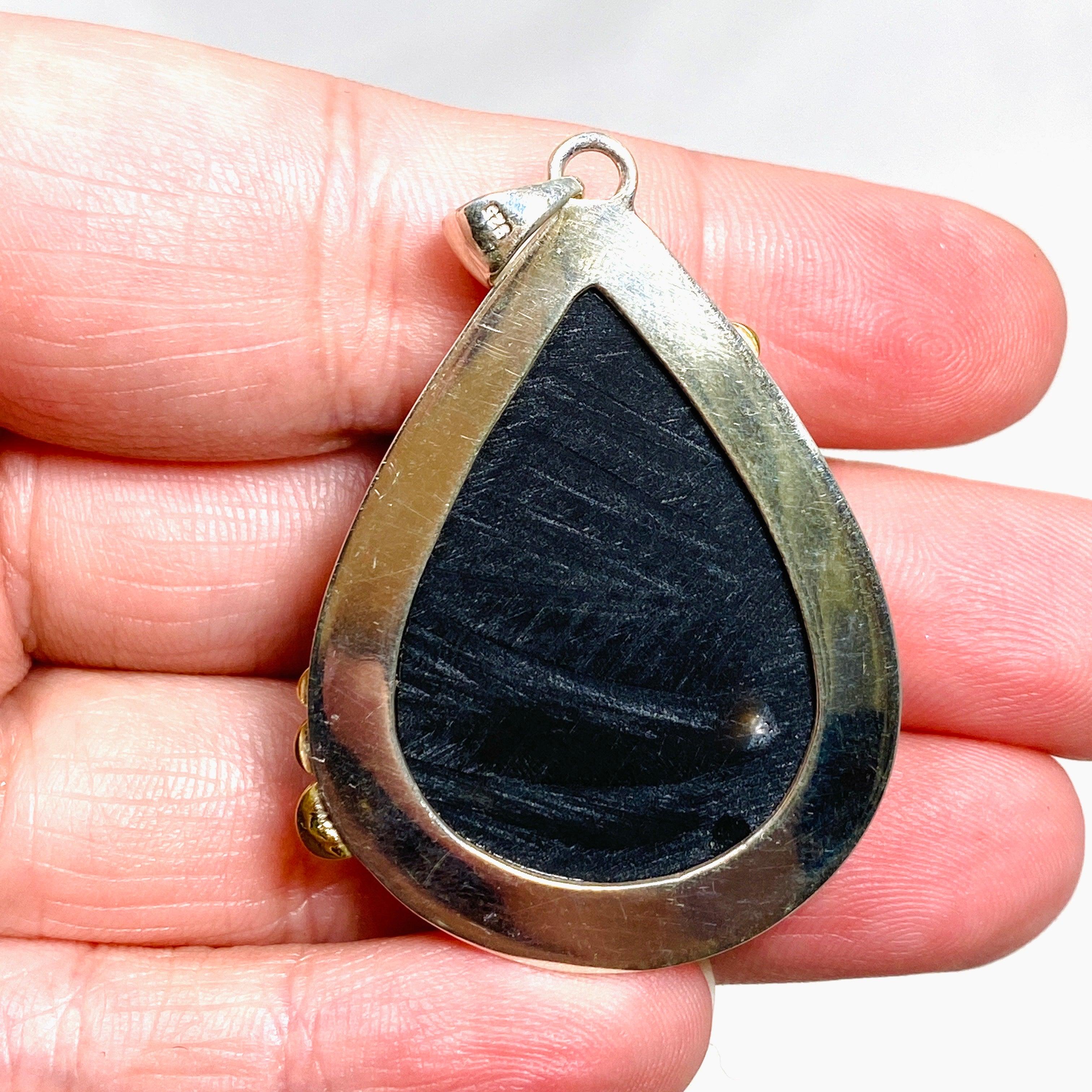 Druzy Agate Teardrop Pendant Necklace with Brass Accents KPGJ4359 - Elegant Boho Jewelry for Women, Perfect for Everyday Wear & Special Occasions