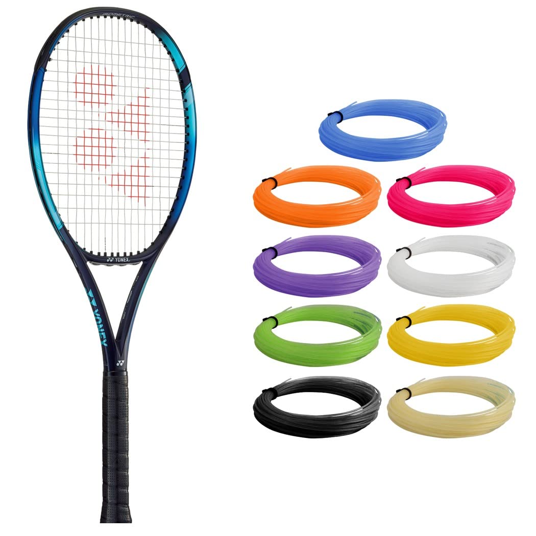 Yonex EZONE 100L Sky Blue Tennis Racket (7th Generation) - Pre-Strung with Synthetic Gut String in Multiple Colors - Lightweight Design for Better Control & Maneuverability - Perfect for Beginners & Intermediate Players on Court Training & Matches