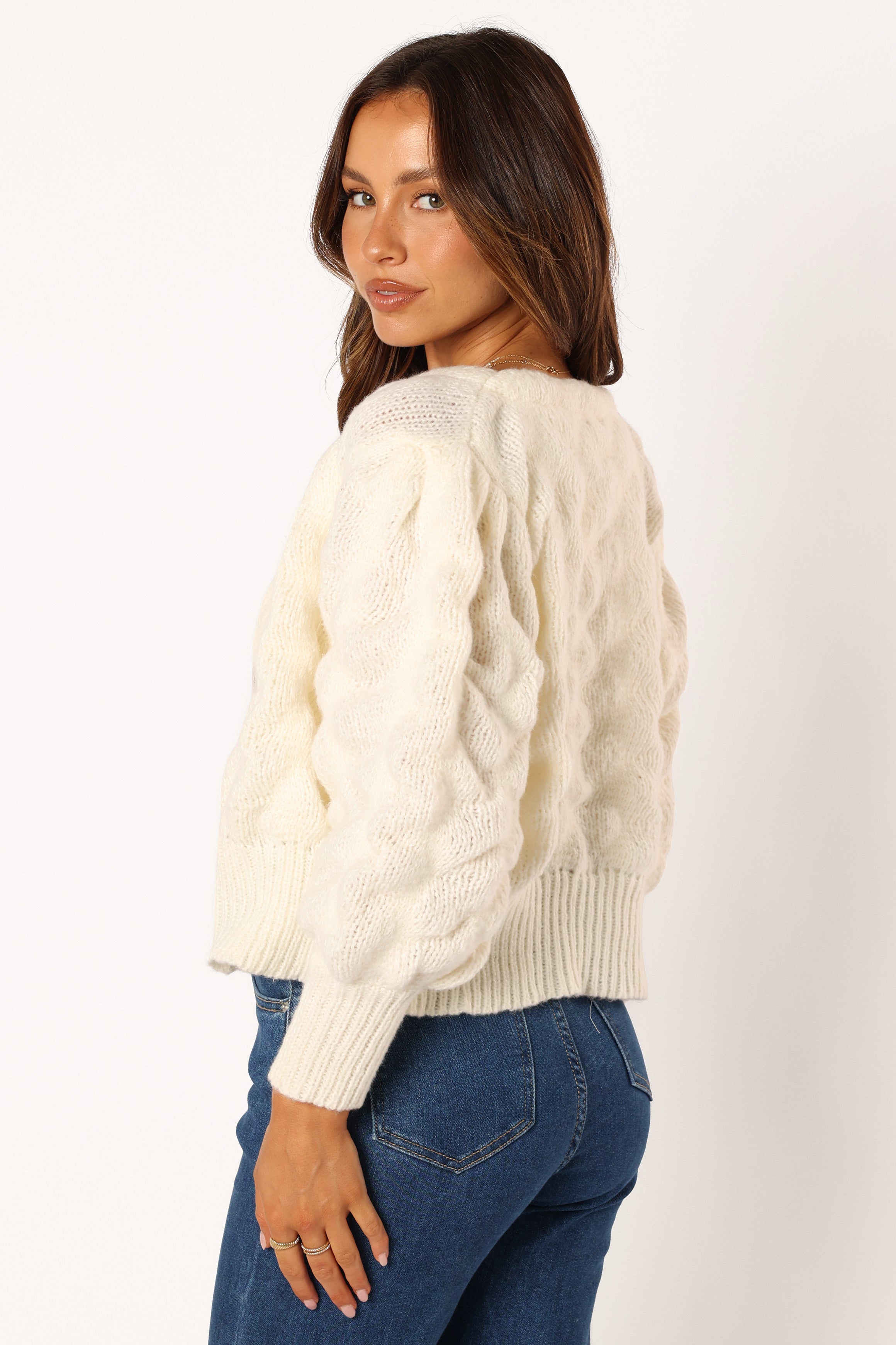 Kenia Cardigan Ivory - Soft & Stylish Women's Sweater for Casual Wear, Office & Fall Fashion