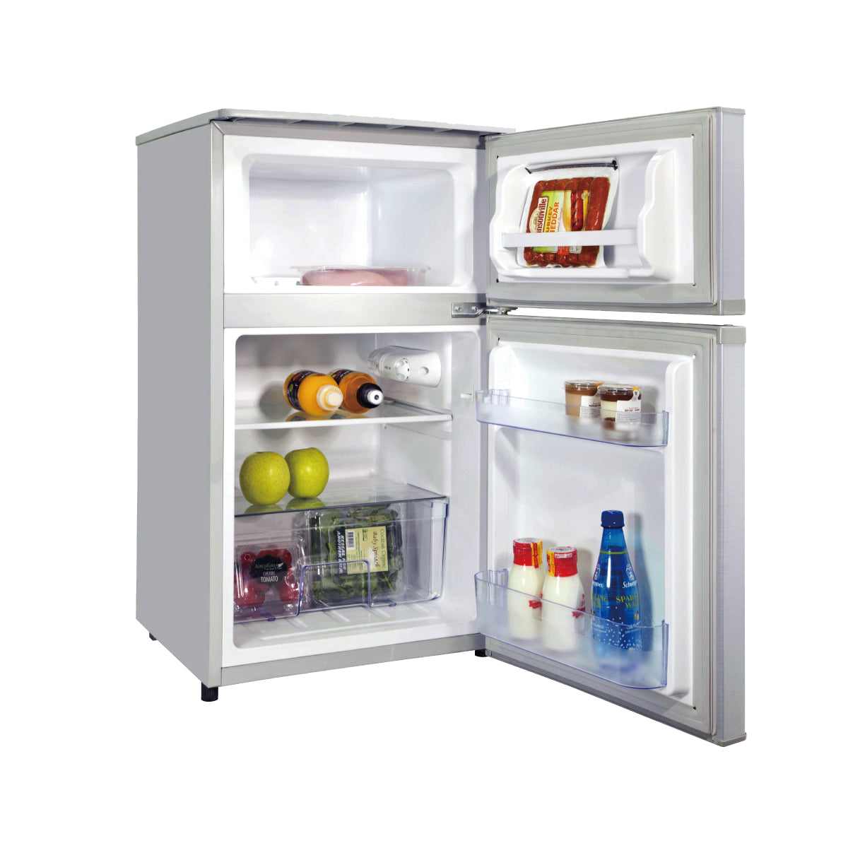 Bacchus BA89D 81L Double Door Refrigerator - Energy Efficient, Quiet Operation for Home, Office, or Dorm Use