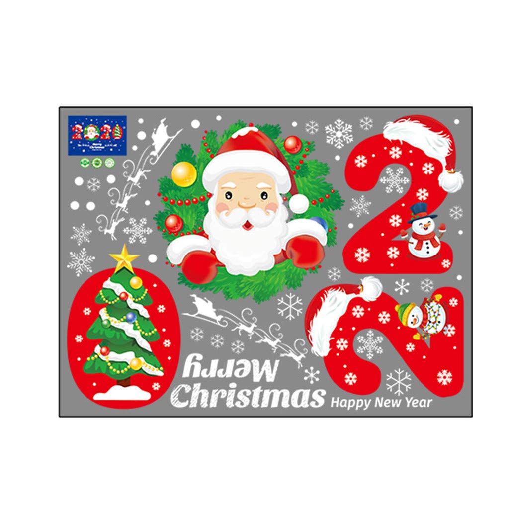 Christmas Window Stickers - Santa, Snowman & Holiday Decor for Home, Laptop, Wall | Festive DIY Decals for Women, Gifts & Inspirational Decorations | Perfect for Holiday Parties, Home Decor & Office