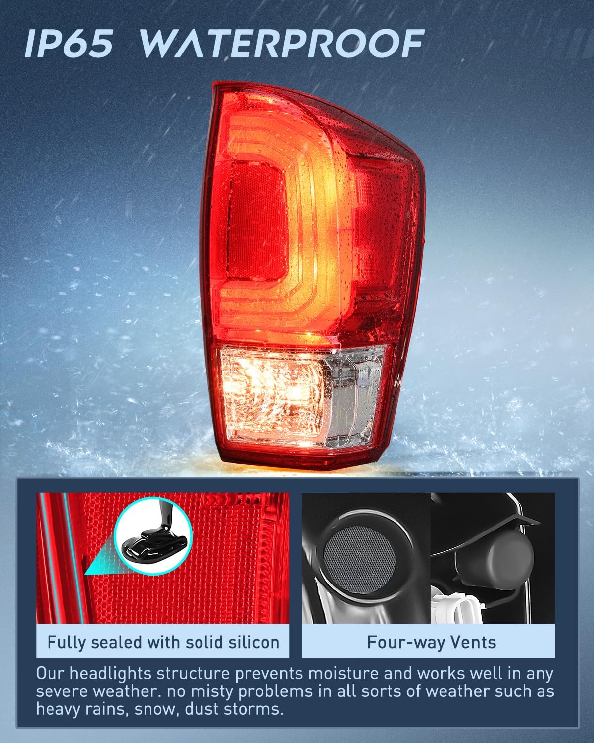 Toyota Tacoma Taillight Assembly 2016-2023 Replacement Rear Lamp Passenger Side OE Style - Perfect for Night Driving & Enhanced Vehicle Safety