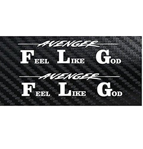 ARWY Bajaj Avenger Bike Stickers - White (2-Pack) for Hood & Bumper Protection
