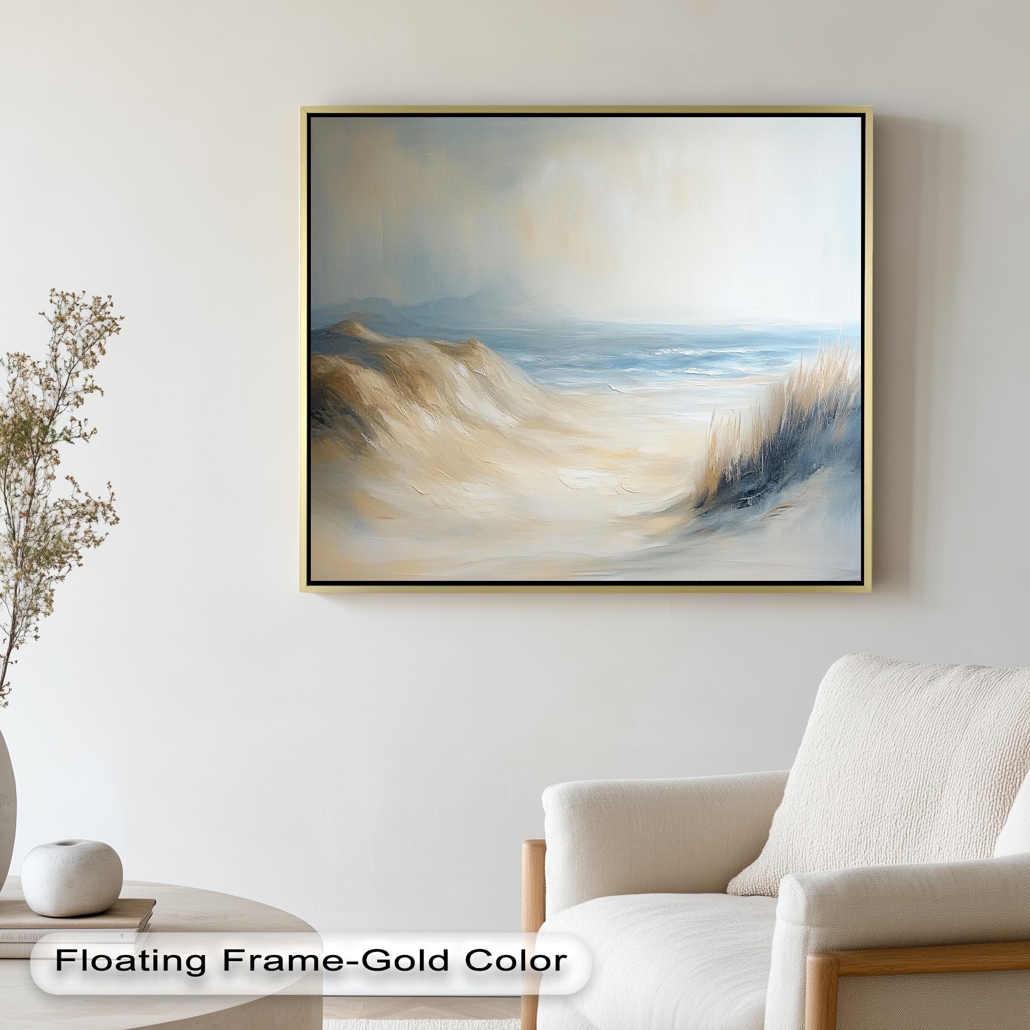 Coastal Beach Seagulls Oil Painting - Handmade Tranquil Ocean Seascape Wall Art for Living Room, Bedroom & Office Decor