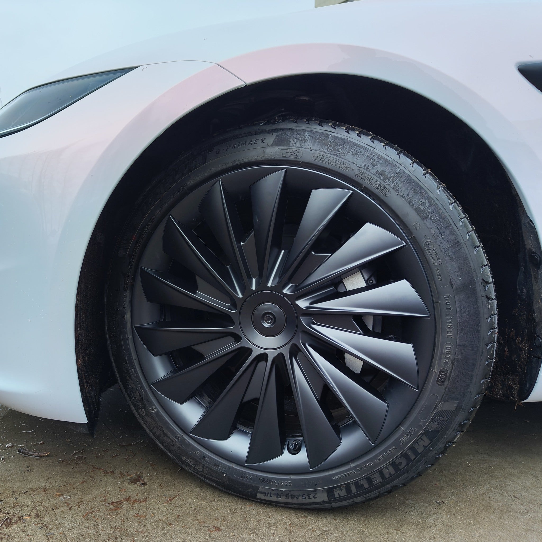 1 Pcs Hubcaps for Tesla 2024+ New Model 3 Highland 18'' Photon Wheels Cyclone Style - Premium Wheel Covers for Enhanced Style & Protection - Perfect for Daily Commuting & Road Trips