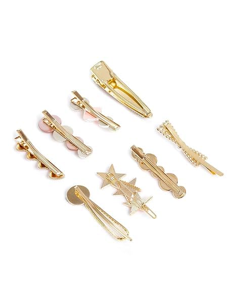 8pcs Metal Hair Clips for Women - Fashion Hairpins & Jewelry Accessories for Party & Wedding