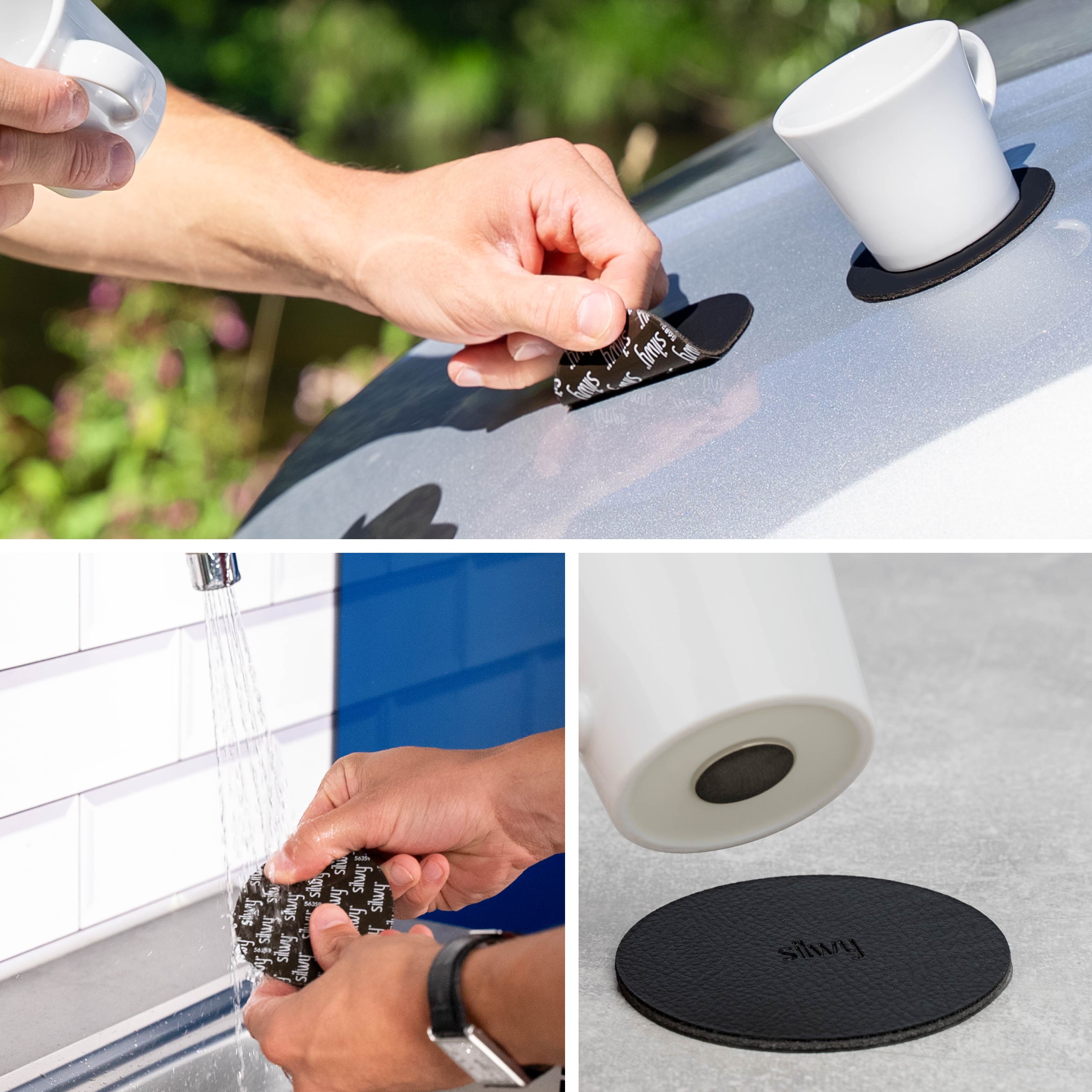 Premium Magnetic Porcelain Espresso Cups - Strong Hold for Coffee Lovers | Perfect for Home, Office & Cafe Use