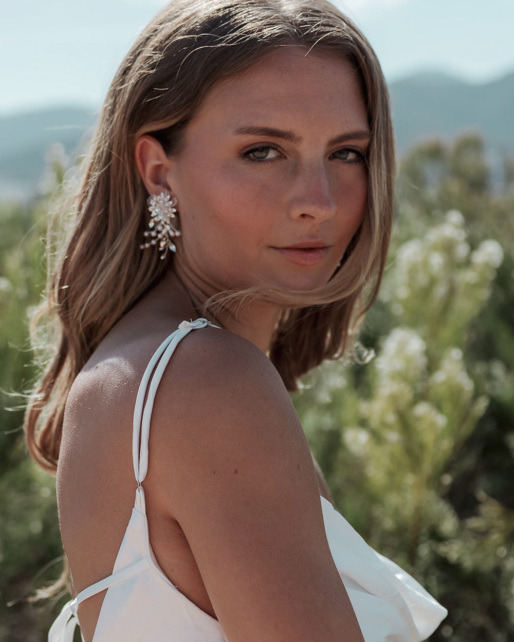 Neve Floral Earrings for Women - Elegant Handmade Dainty Flower Studs - Perfect for Weddings, Parties & Everyday Wear