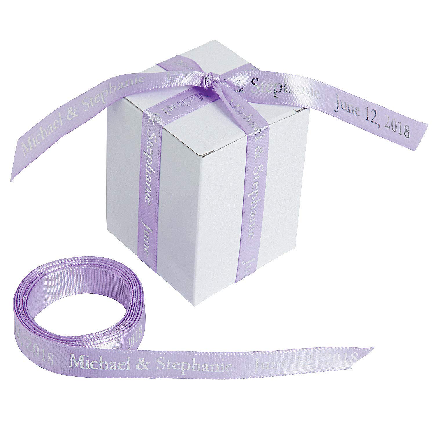 Personalized Lavender Ribbon - 3/8 Inch Wide Craft Ribbon for Gift Wrapping, Scrapbooking & DIY Projects - 1 Piece