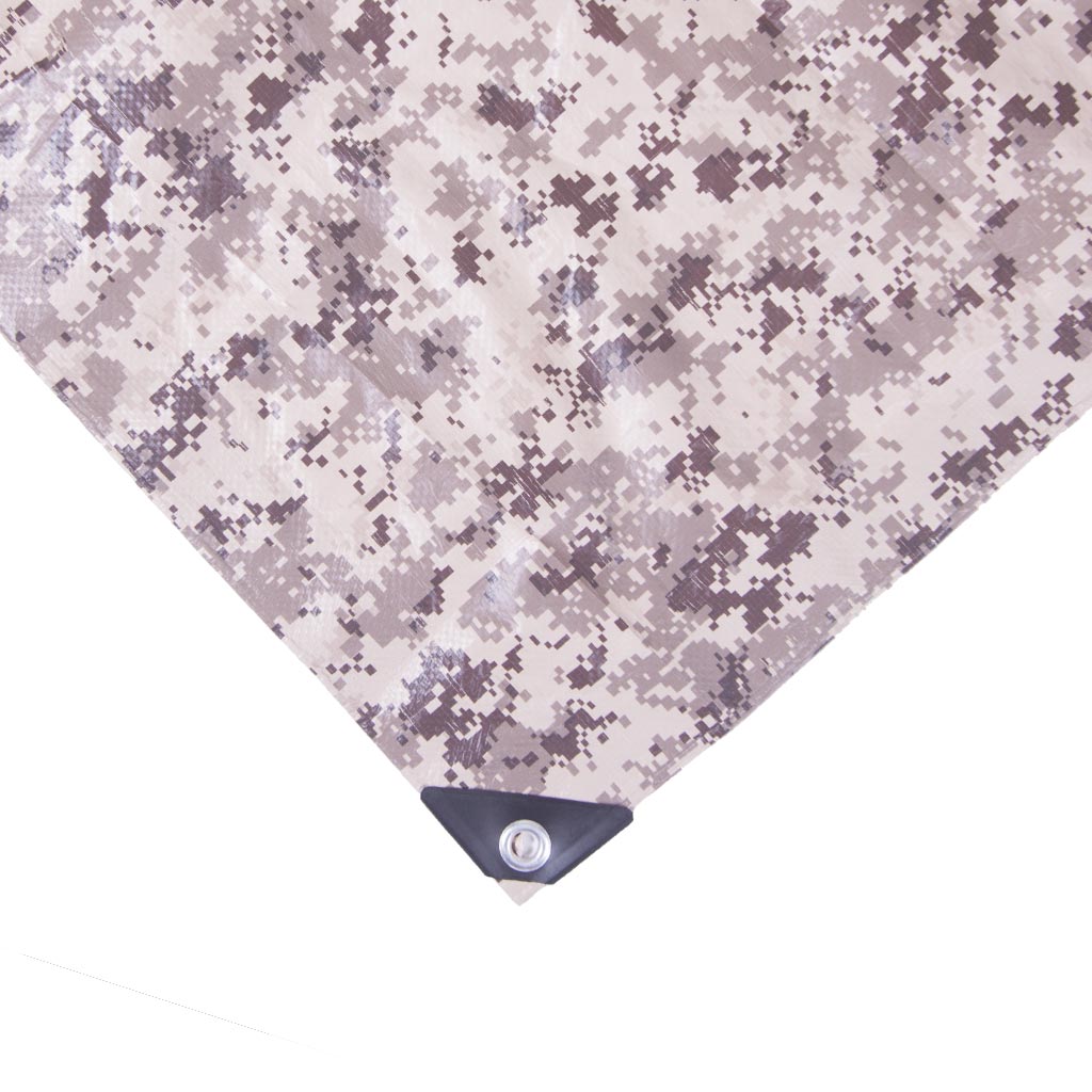 12 Ft x 10 Ft Digital Camo Waterproof Tarp - Desert Camouflage Pattern for Hunting, Camping & Outdoor Gear Protection
